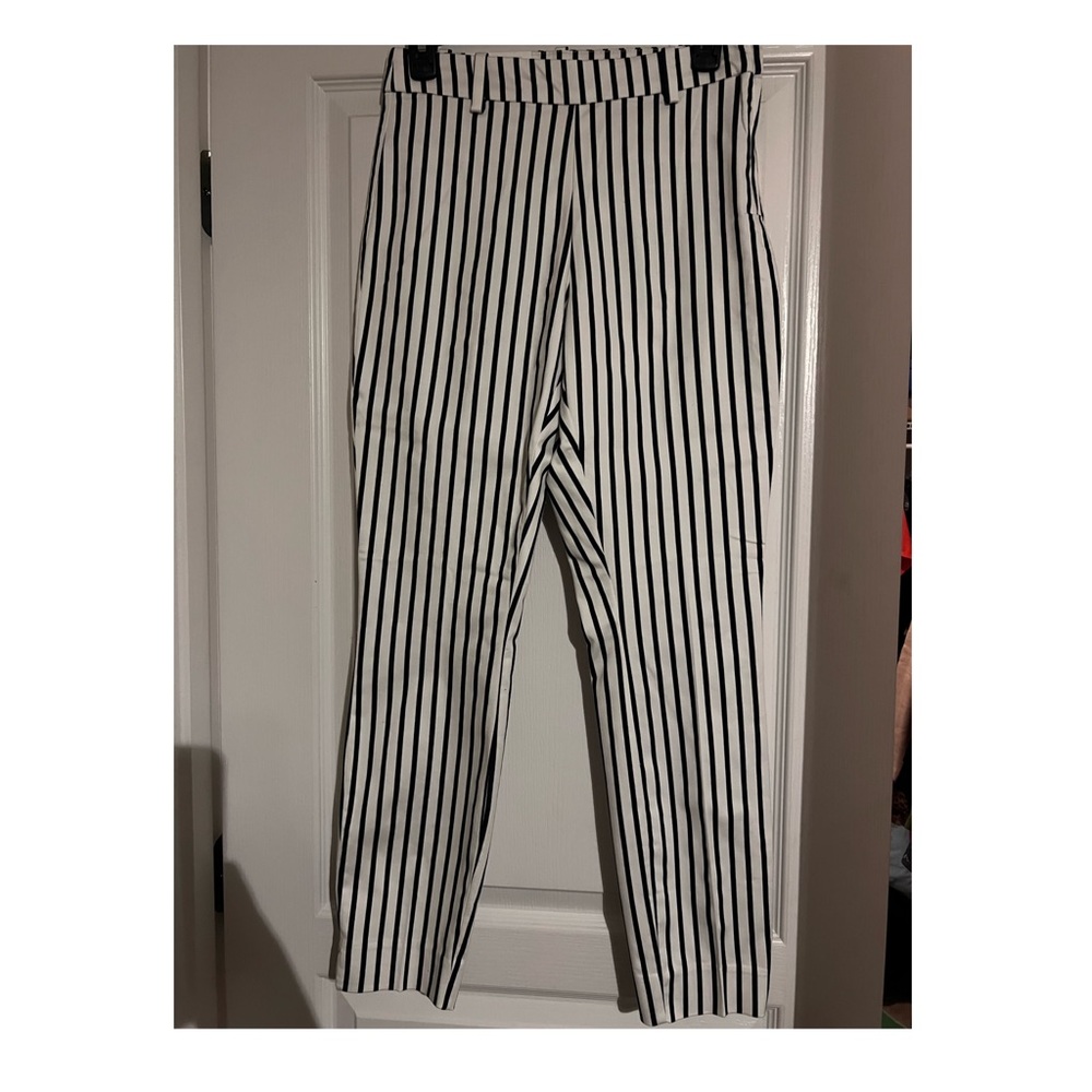 h&m pinned strip slacks